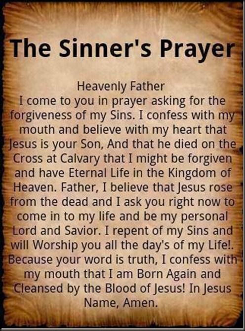 Prayer of Salvation Prayer of Salvation